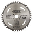 The Draper Tct Construction Circular Saw Blade SBC7 boasts a diameter of 250mm and a 30mm bore, equipped with 40 teeth. It features a 3.0mm kerf and achieves a maximum speed of 5,300 rpm. Designed with safety instructions, this Tungsten Carbide-Tipped blade ensures rapid cutting efficiency.