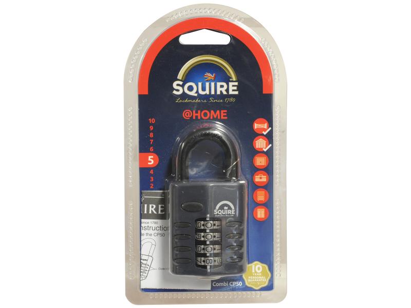 Squire CP Combination Padlock 50mm Die-Cast Body Weatherproof | S.26746