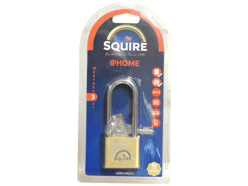 Squire Solid Brass Lion Range Padlock - Brass, Body width: 14mm (Security rating: 3) | S.26761 - Product Image 1