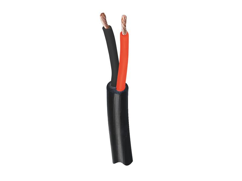 Sparex Electrical Cable 2 Core 4mm² Black PVC 50M Durable Roll | S.26970