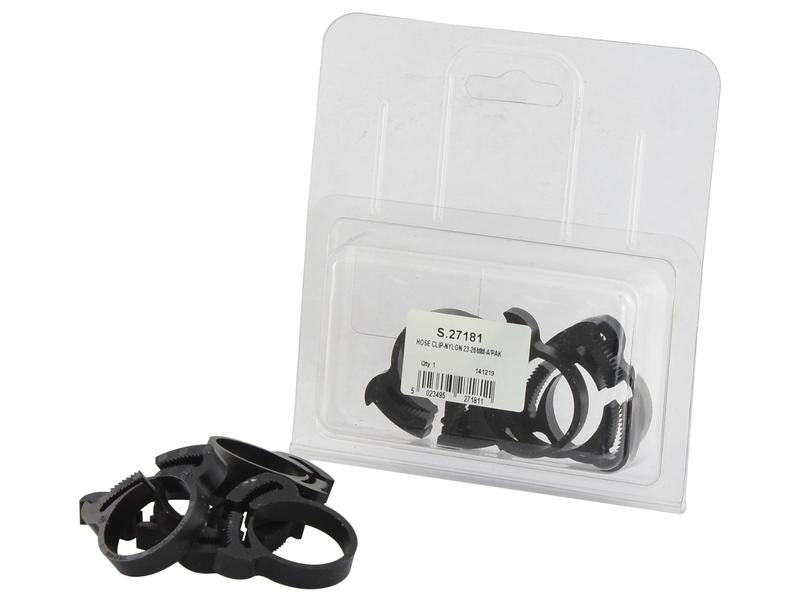 Sparex Agripak 5 pcs. Nylon Clip, Min Ø23mm, Max. Ø26mm | S.27181 - Product Image 1