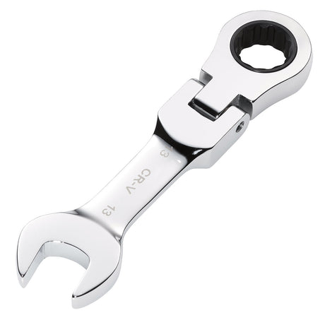 Draper Hi-Torq&#174; Metric Stubby Flexible Head Ratchet Combination Spanner, 13mm - 8230FMMBS - Farming Parts