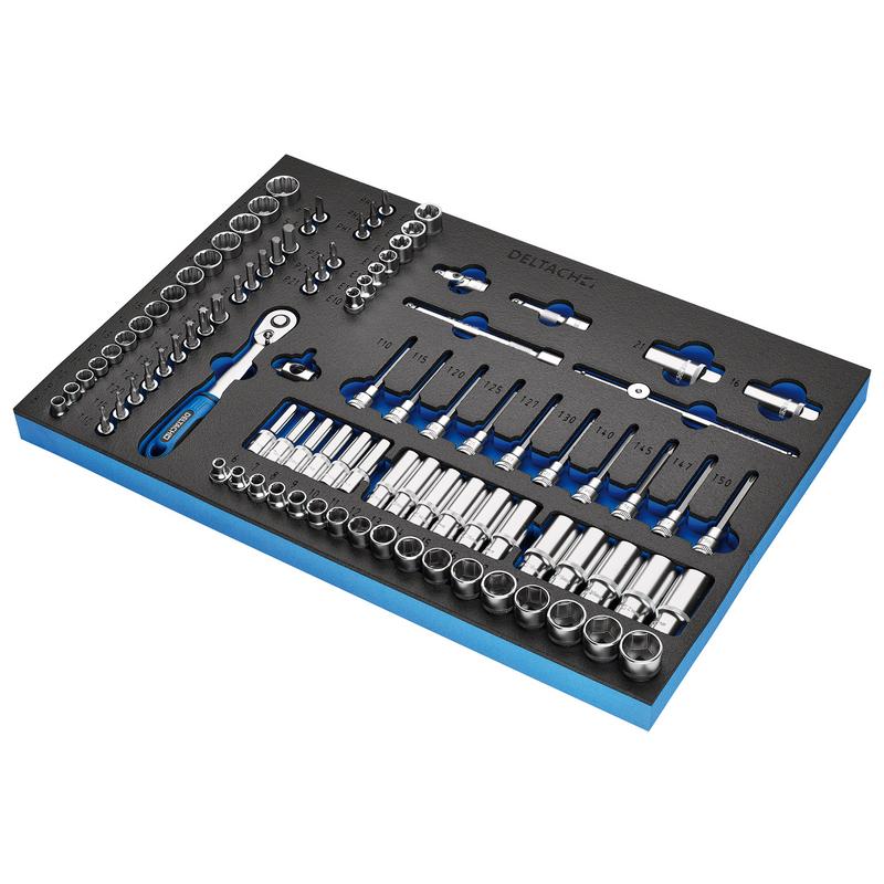 Draper BUNKER® Socket Set, 3/8" Square Drive in EVA Foam Inlay -