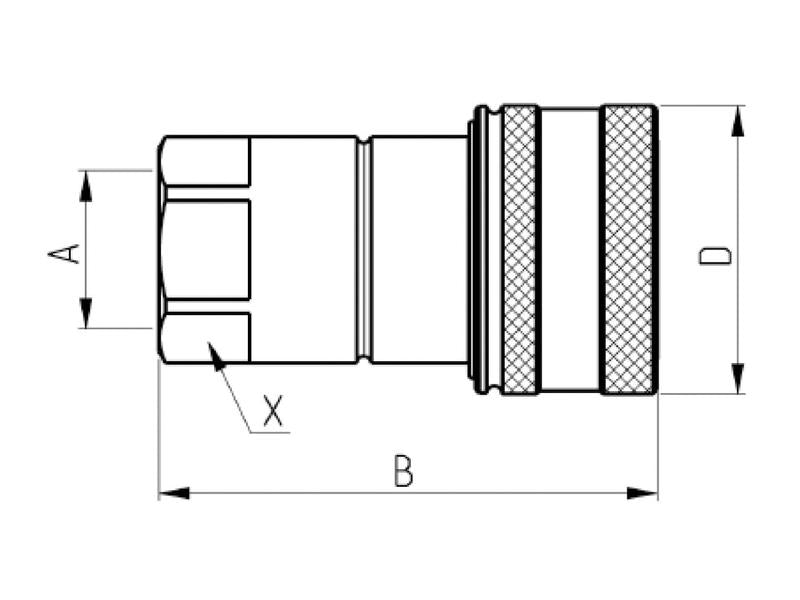 Sparex Quick Release Hydraulic Coupling Female 1/2'' Body x 1/2'' BSP Female Thread | S.2961 - Product Image 4