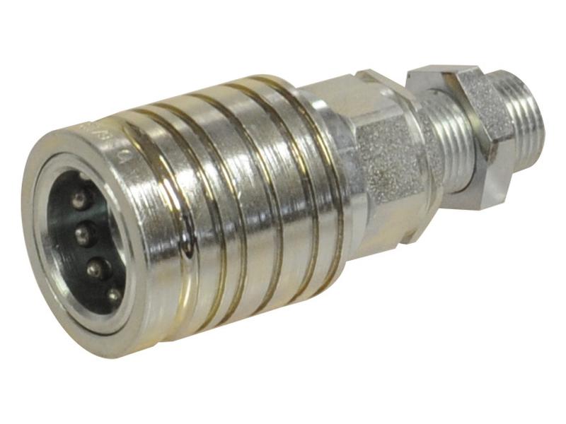 Sparex Quick Release Hydraulic Coupling 1/2'' x M18 Male Bulkhead | S.30214