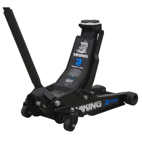 Viking 3 Tonne Low Profile Professional Trolley Jack with Rocket Lift - 3100TB - Farming Parts