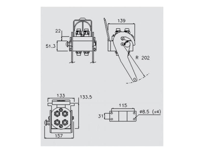 Faster Multiport Coupling - 4 Ports 3/8'' Body x 3/8'' BSP Female Thread (Mobile Part) | S.31035 - Product Image 2