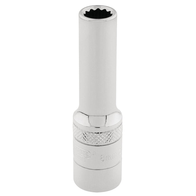 Draper Hi-Torq® 12 Point Deep Socket, 3/8" Sq. Dr., 8mm - DT-MM/B - Farming Parts