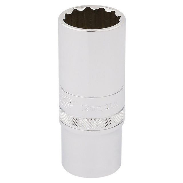 Draper Hi-Torq® 12 Point Deep Socket, 3/8" Sq. Dr., 19mm - DT-MM/B - Farming Parts