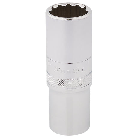 Draper Hi-Torq&#174; 12 Point Deep Socket, 1/2" Sq. Dr., 20mm - HT-MM/B - Farming Parts