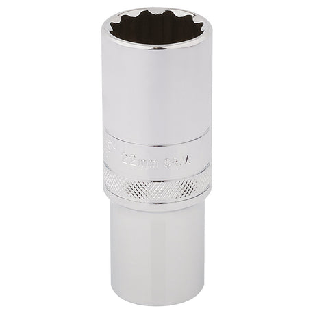 Draper Hi-Torq&#174; 12 Point Deep Socket, 1/2" Sq. Dr., 22mm - HT-MM/B - Farming Parts