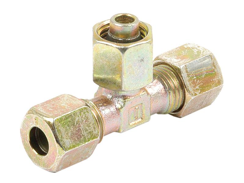 Sparex Hydraulic Metal Pipe Tee 8L Stud Coupling E.T.V. 3675 PSI | S.34161