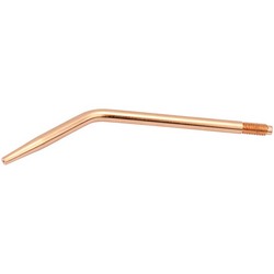 The Draper Lightweight Oxy-Acetylene Welding Nozzle, No.5 - W729 features a bent design and a threaded end, making it ideal for welding or brazing applications under oxy-acetylene conditions.