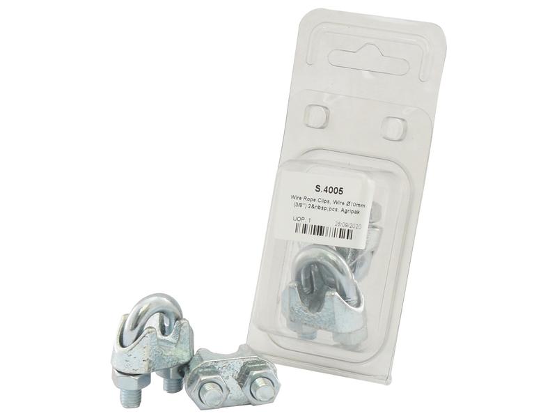 Sparex Agripak Wire Rope Clips 10mm (3/8'') Durable Fasteners | S.4005
