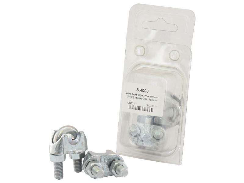Sparex Agripak Wire Rope Clips 11mm (7/16") Heavy-Duty 2 Pack | S.4006