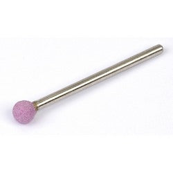 The Draper Spare 80 Grit Round Grinding Point (APT59A) is a metal shaft with a small pink abrasive stone attached at one end, making it an excellent accessory for grinding or engraving tasks with Draper multi-tools and similar machines.