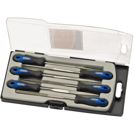 Draper Soft Grip Diamond Needle File Set, 150mm (6 Piece) - DF6/SG - Farming Parts