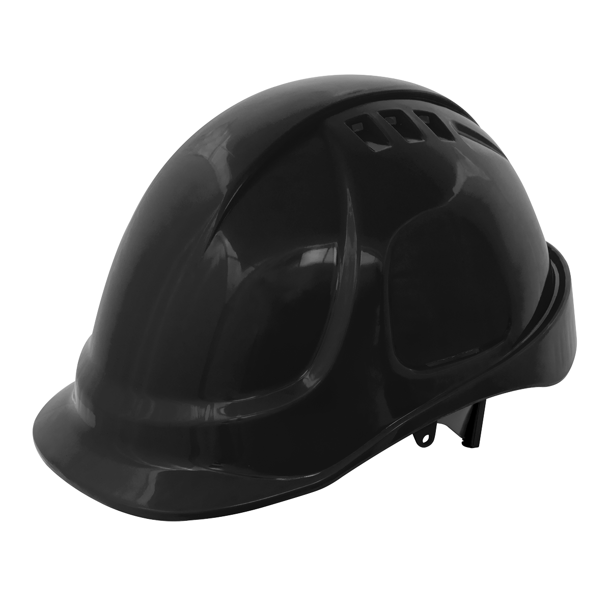 Safety Helmet - Vented (Black) - 502BLK - Farming Parts