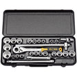 Draper Elora Metric And Imperial Socket Set, 1/2" Sq. Dr. (28 Piece) - 770-OKLAMU - Farming Parts