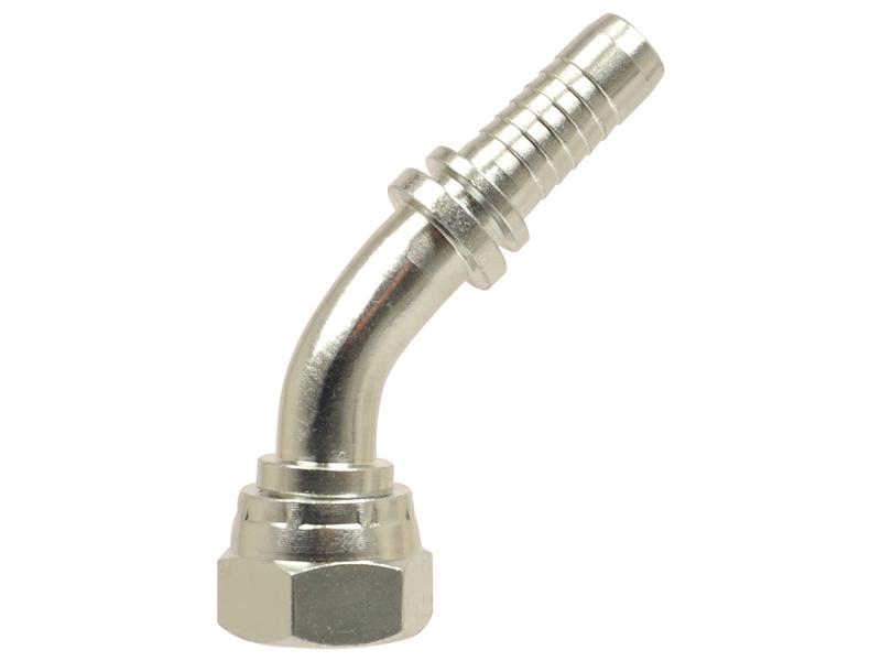 Dicsa BSP 60° Hose Insert 3/8in X 3/8in Female Thread 135° Swept Swivel - Sparex Part S.53075