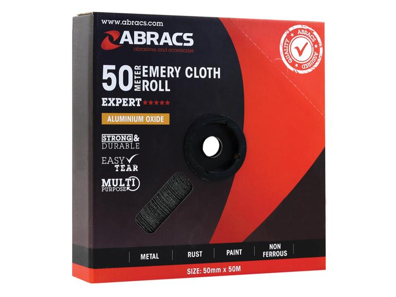 Emery Cloth Roll Grit P120, Fine (50 Mm. X 50m.) - Sparex Part S.56452