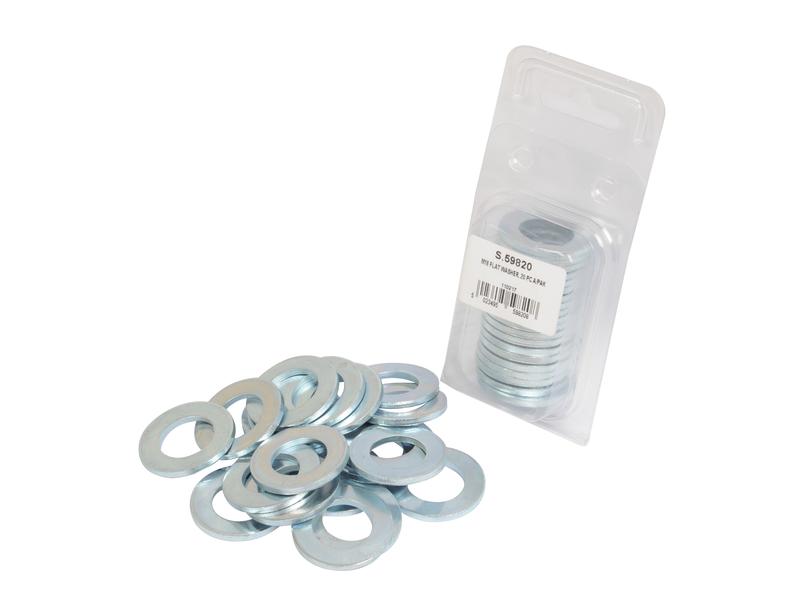 Sparex Agripak M18 Metric Flat Washers 20 pcs Durable Steel | S.59820