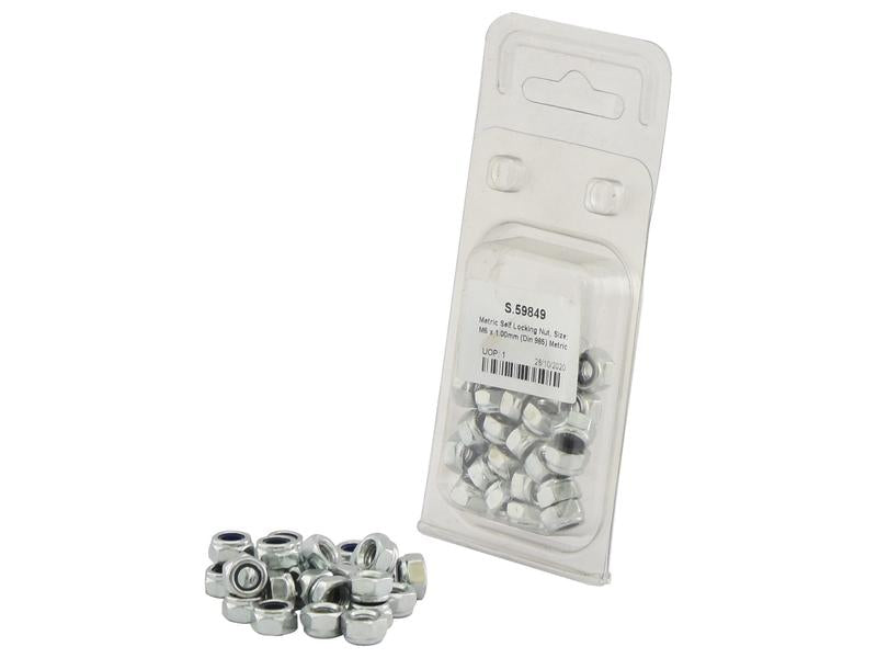 Metric Self Locking Nut M6x1.00mm Coarse Thread DIN 985 | S.59849