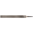 The Draper Smooth Cut Hand File, 12 X 200mm - HF/3 features a tapered end and straight edges, expertly crafted from high-quality carbon chrome steel.