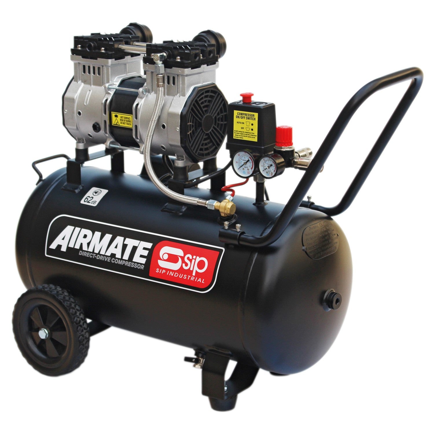 SIP DD 2hp 50ltr Low Noise Oil-Free Compressor - IP-05479