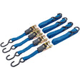 Draper Ratcheting Tie Down Straps, 5M X 25mm, 250Kg (4 Piece) - RTDS25B4/B - Farming Parts