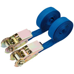 Draper Ratcheting Tie Down Straps, 4.5M X 25mm, 250Kg (2 Piece) - RTDS250B2/B - Farming Parts