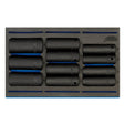 Draper Impact Socket Set In 1/4 Drawer Eva Insert Tray, 1/2" Sq. Dr. (11 Piece) - IT-EVA20 - Farming Parts