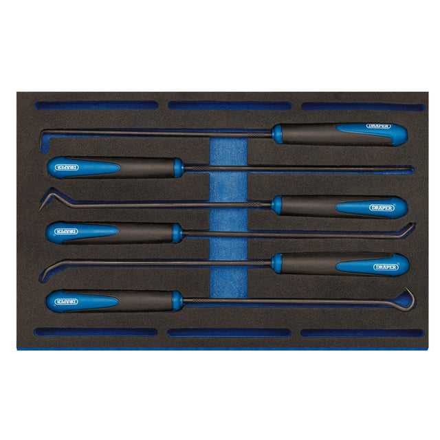 Draper Long Reach Hook And Pick Set In 1/4 Drawer Eva Insert Tray (6 Piece) - IT-EVA23 - Farming Parts