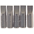 Draper Plain Slot Insert Bit, 6.5mm, 1/4" Hex, 25mm Long (Pack Of 5) - 25PS/5/B - Farming Parts