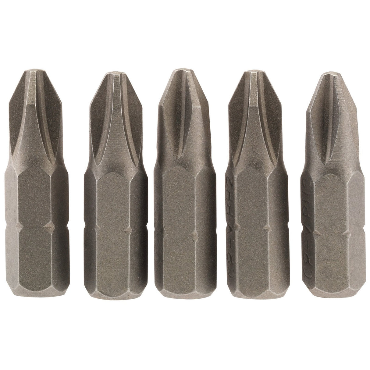Draper Cross Slot Insert Bit, 1/4" Hex, 25mm Long, No.2 (Pack Of 5) - 25CS/5/B - Farming Parts