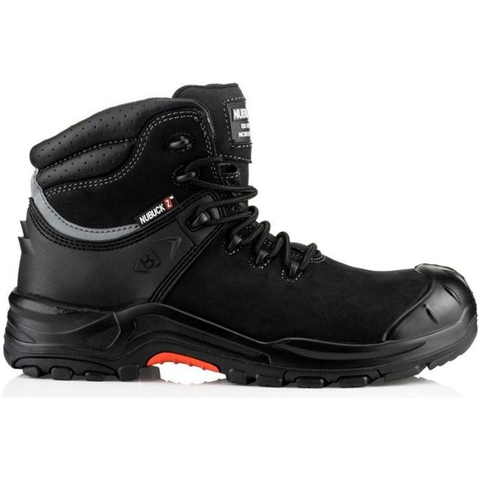 *STOCK CLEARANCE* - UK Sizes 6, 7, 9 & 12 - Buckler Nubuckz Safety Lace Boots – NKZ102BK | S3S Certified, Slip-Resistant & Durable