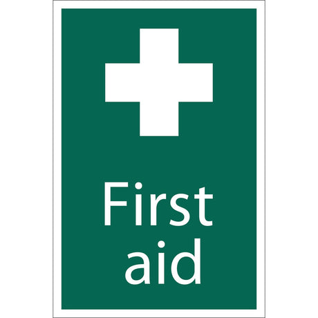 Draper First Aid' Safety Sign, 200 X 300mm - SS41 - Farming Parts