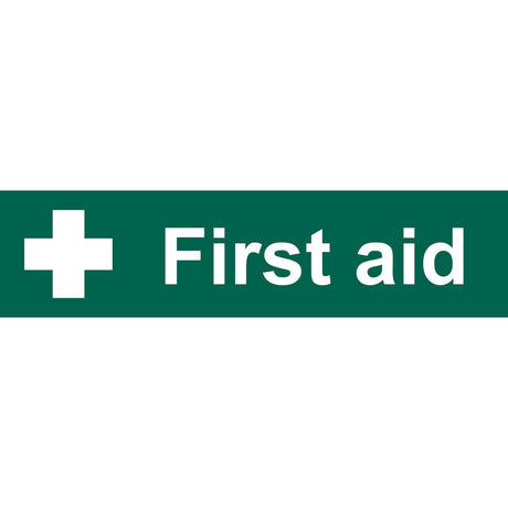 Draper First Aid' Safety Sign, 200 X 50mm - SS73 - Farming Parts