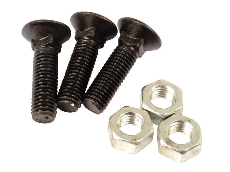 Sparex Round Countersunk Square Hex Bolt & Nut M12x45mm 8.8 | S.76067