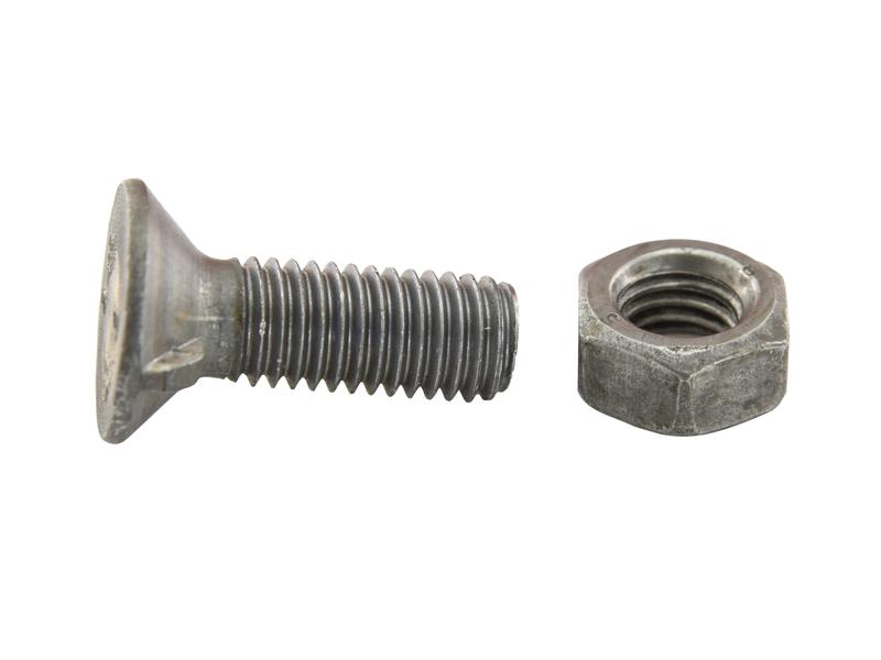 Sparex Countersunk Head Bolt 1 Nib With Nut (TF1E) - M10 x 40mm, Tensile strength 8.8 (25 pcs. Box) | S.78827 - Product Image 2