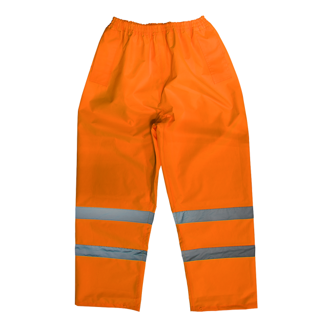 Hi-Vis Orange Waterproof Trousers - Large - 807LO - Farming Parts