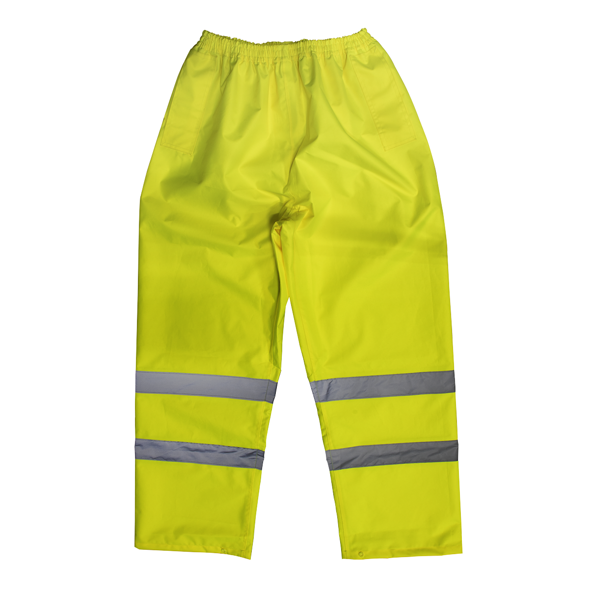 Hi-Vis Yellow Waterproof Trousers - Large - 807L - Farming Parts