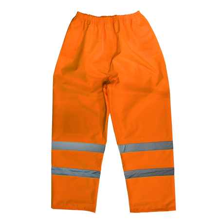 Hi-Vis Orange Waterproof Trousers - Medium - 807MO - Farming Parts