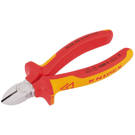 Draper Knipex 70 06 140 Sbe Fully Insulated Diagonal Side Cutter, 140mm - 70 06 140 SBE - Farming Parts