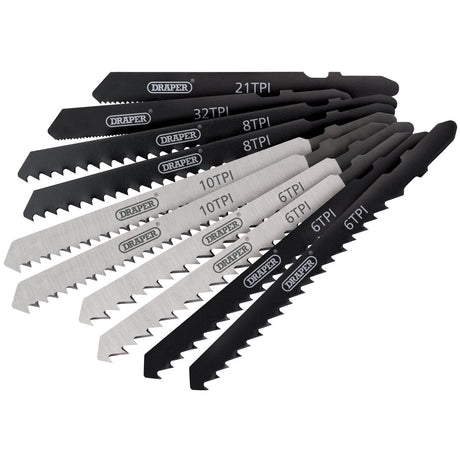 Draper Assorted Hss & Hcs Jigsaw Blade Set (10 Piece) - JSBCOM10 - Farming Parts