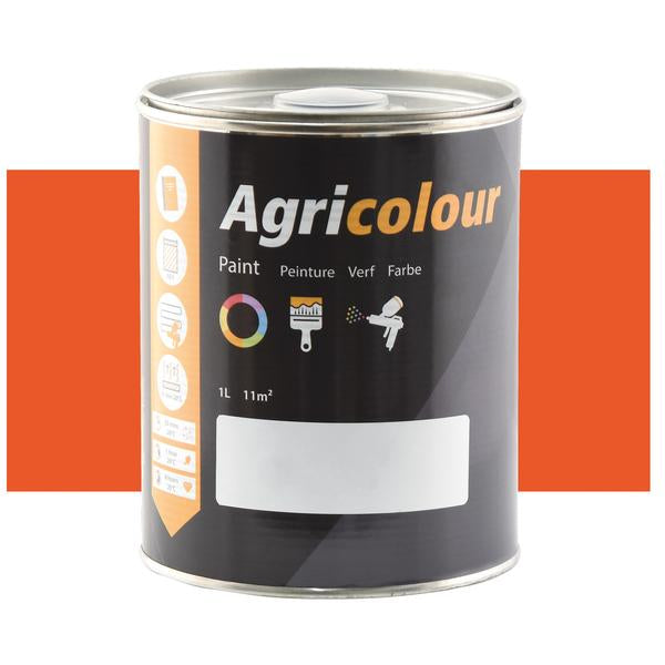 Agricolour - Orange Gloss Paint 1L Tin - Sparex Part S.82094