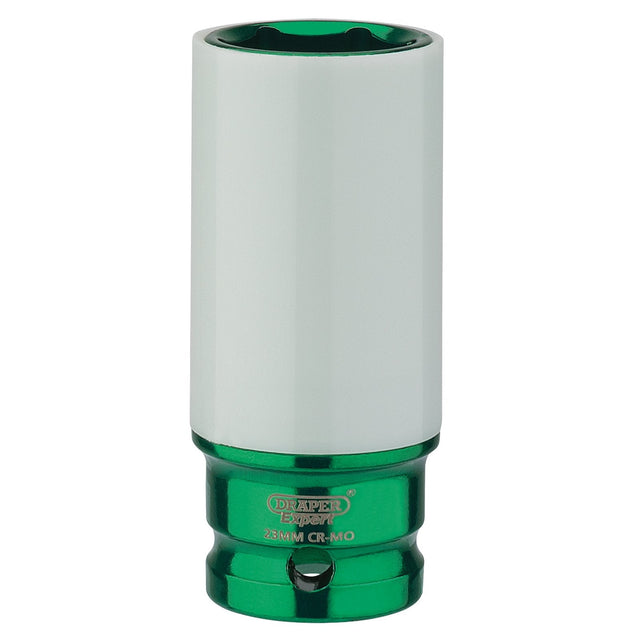 Draper Hi-Torq® Wheel Nut Socket For Alloy Wheels, 1/2" Sq. Dr.  (23mm) - AWNS/23MM - Farming Parts