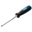 A 6mm Draper Bevel Edge Wood Chisel with an impact-resistant black and blue handle, prominently featuring the brand name "Draper.