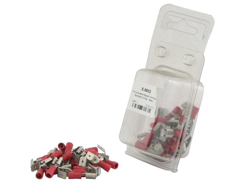 Sparex 6.3mm Pre-Insulated Female & Male Spade Terminal 25pcs | S.8602