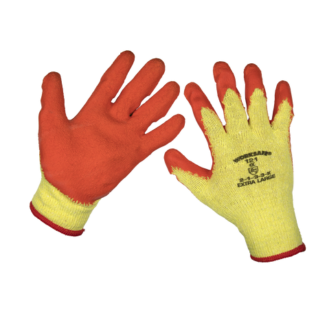 Super Grip Knitted Gloves Latex Palm (X-Large) - Pair - 9121XL - Farming Parts